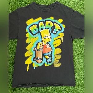 Vintage Bart Simpson skateboard T Shirt Size Medium